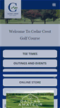 Mobile Screenshot of golfcedarcrest.com